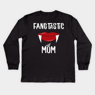 Fangtastic Mom Halloween Costume For Vampire Fan Kids Long Sleeve T-Shirt